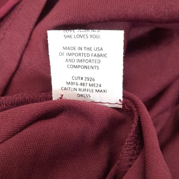 SMYM Caitlin Ruffle Red Maxi Dress - Picture 9 of 9